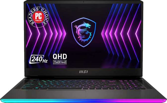 MSI GE77HX Raider 12UGS-004 17.3" QHD Intel Core i7-12800HX 1.5GHz / Nvidia GeForce RTX 3070 Ti Laptop / 16GB RAM / 1TB SSD