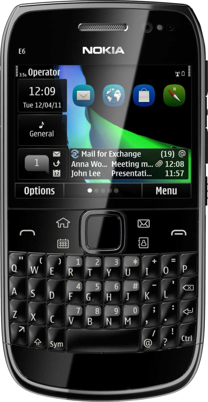 Nokia E6: характеристики, цена и отзывы